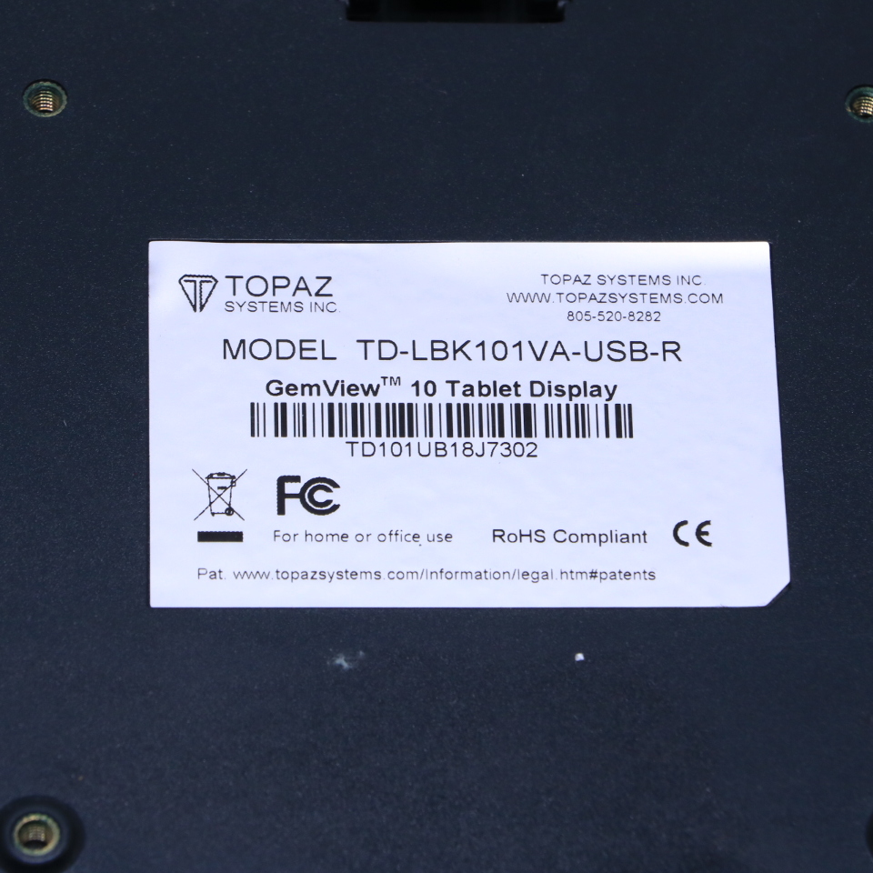 QTY. (1) TOPAZ TDLBK101VAUSBR GEM VIEW 10 TABLET DISPLAY Premier