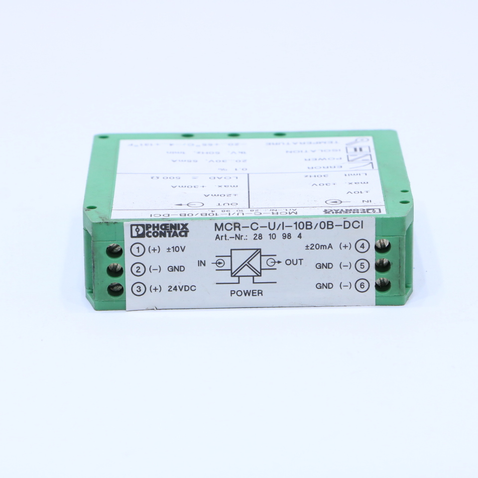 PHOENIX CONTACT MCRCU/I10B/0BDCI ISOLATED SIGNAL CONVERTER