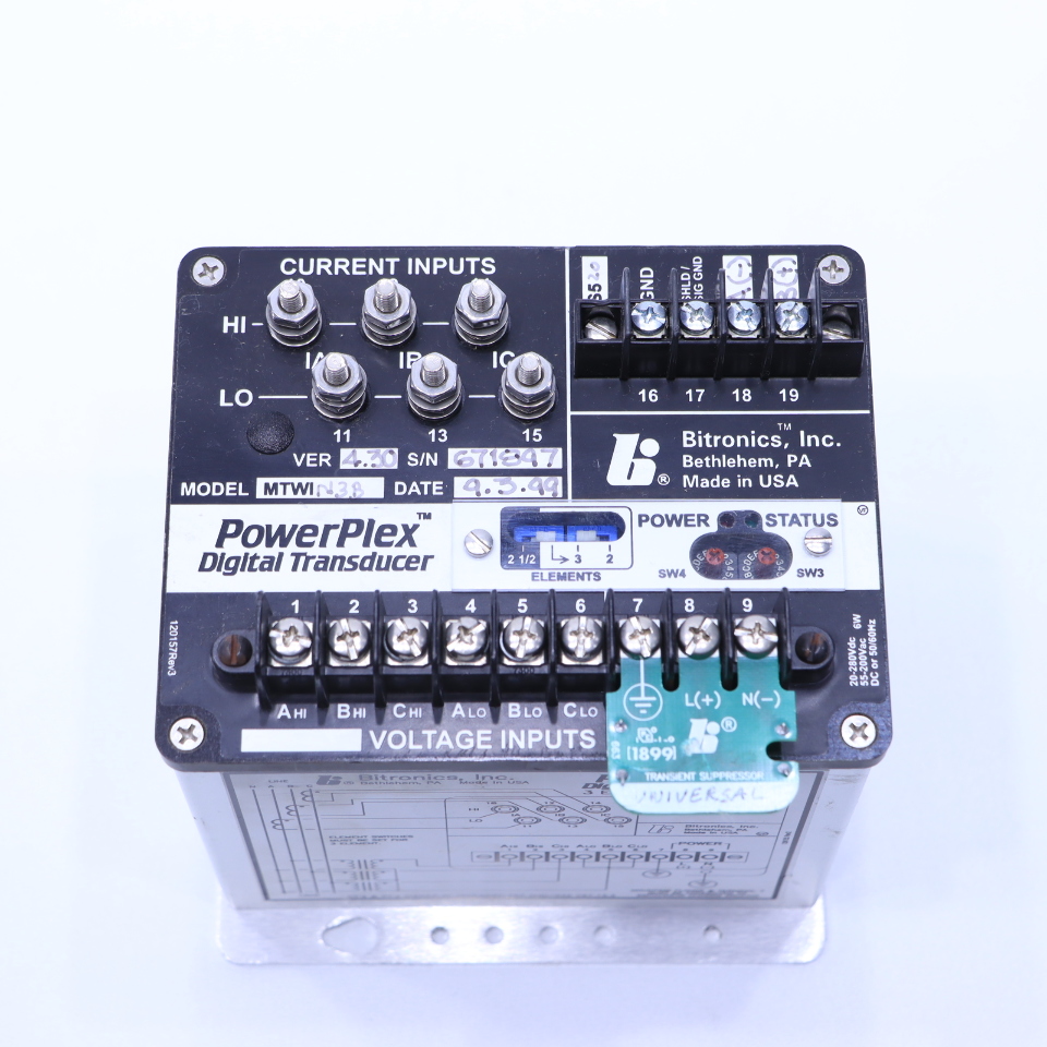 `` BITRONICS MTWIN3B DIGITAL TRANSDUCER Premier Equipment Solutions, Inc.