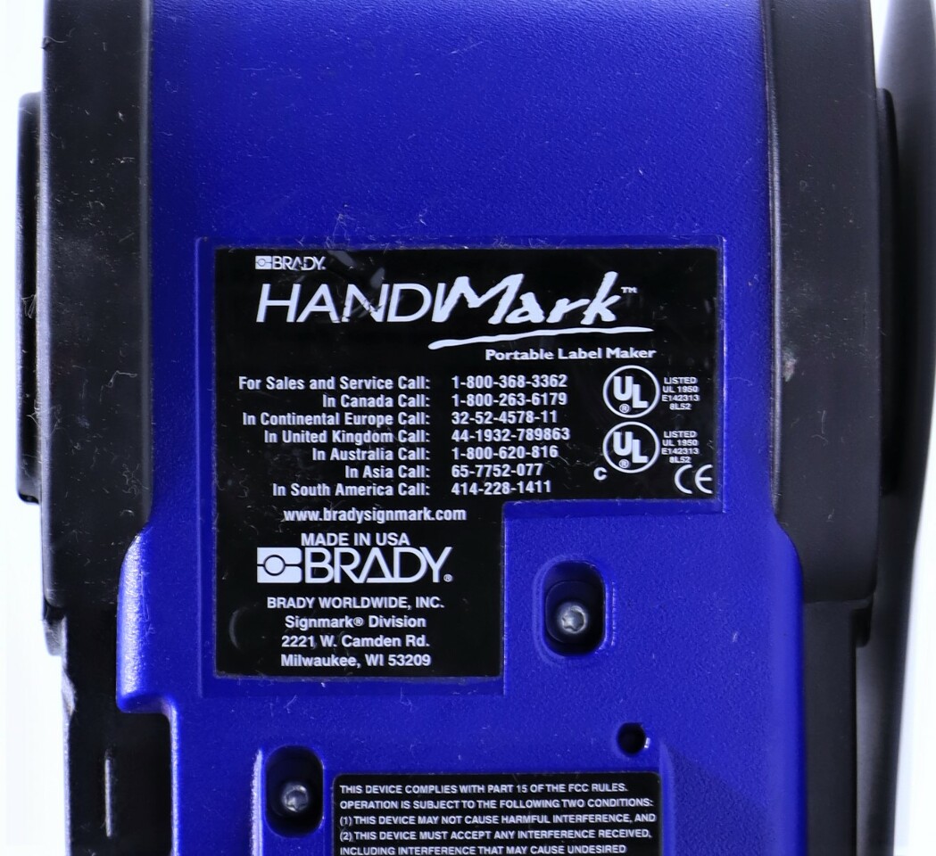 BRADY HANDIMARK PORTABLE LABEL MAKER NO BATTERY Premier Equipment Solutions, Inc.