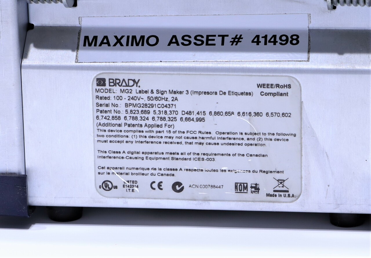BRADY MG2 GLOBAL MARK 2 LABEL AND SIGN MAKER 3 Premier Equipment