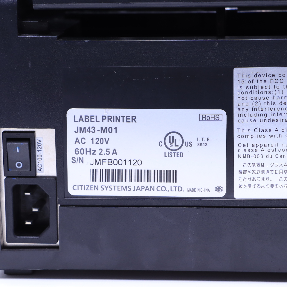 CITIZEN CLS631 JM43M01 LABEL PRINTER Premier Equipment Solutions, Inc.