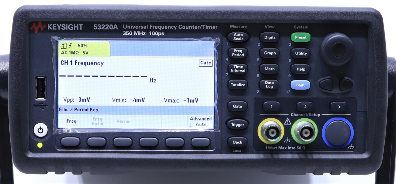 KEYSIGHT 53220A UNIVERSAL FREQUENCY COUNTER/TIMER 350MHz 100ps