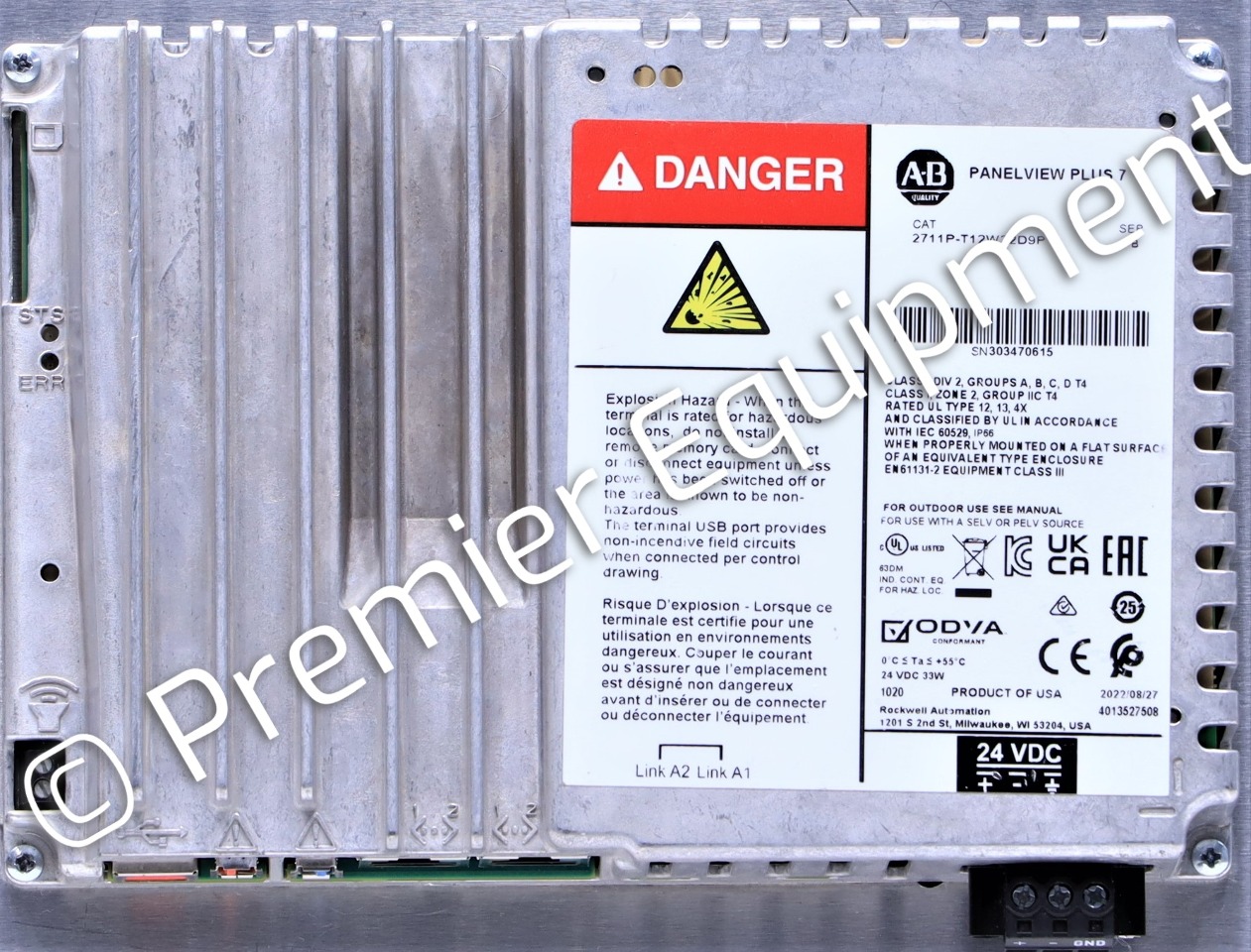 2022 ALLEN BRADLEY 2711PT12W22D9P SER B PANELVIEW PLUS 7 OPERATOR
