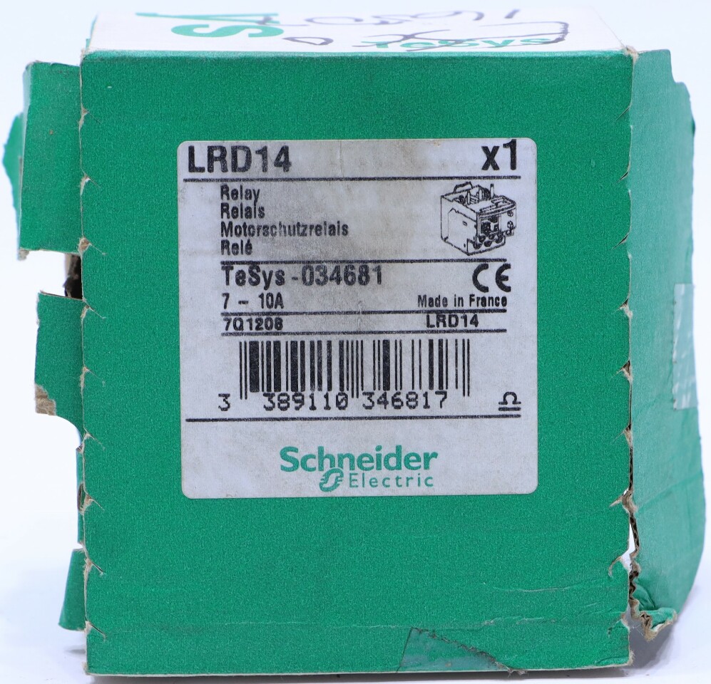 * NEW SCHNEIDER ELECTRIC LRD14 THERMAL OVERLOAD RELAY 7-10A | Premier ...