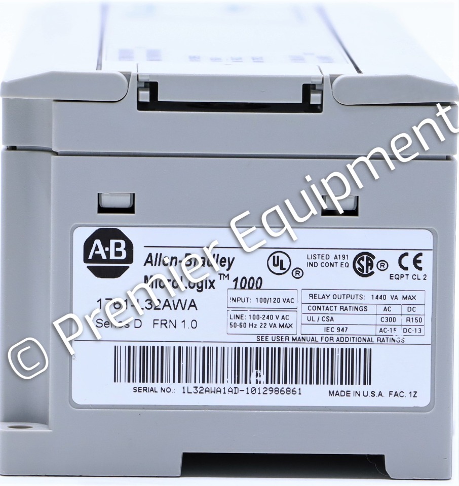 * ALLEN BRADLEY 1761L32AWA MICROLOGIX 1000 CONTROLLER Premier