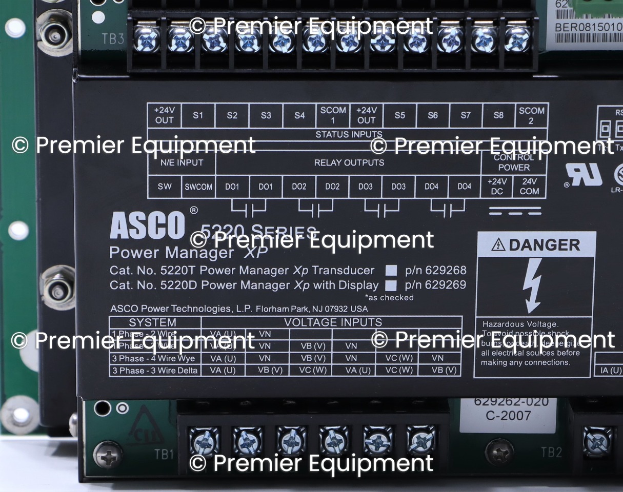 * ASCO 5220 SERIES POWER MANAGER XP Premier Equipment Solutions, Inc.