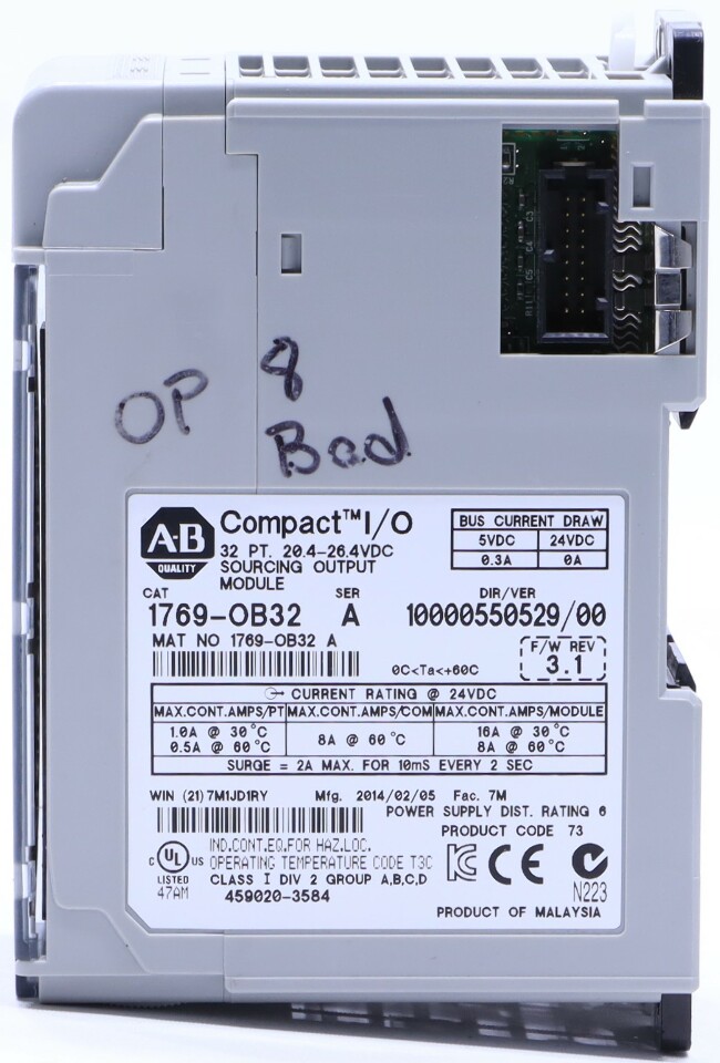 ALLEN BRADLEY 1769OB32 COMPACT I/O 32PT SOURCING OUTPUT MODULE