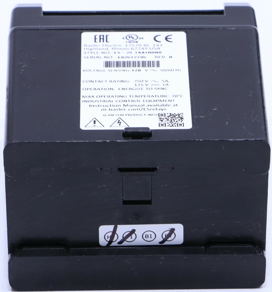 BASLER ELECTRIC ES25 SYNCCHECK RELAY Premier Equipment Solutions, Inc.