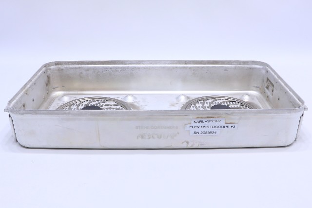 * AESCULAP STERILCONTAINER 78532 STERILIZATION TRAY 21-3/4" x 10-1/4" x 3-1/2"