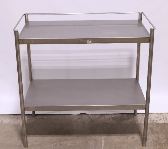 * STAINLESS STEEL STAND TABLE 34" x 18" x 32-1/2" BOTTOM SHELF