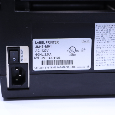 サンプル画像1859 CITIZENS SYSTEMS JM43-M01 THERMAL LABEL PRINTER | eBay