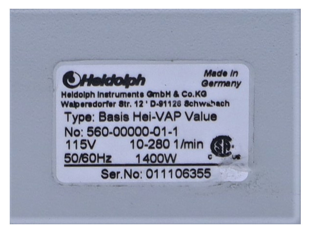 HEILDOLPH INSTRUMENTS Basis Hei-VAP VALUE ROTARY EVAPORATOR | eBay UK