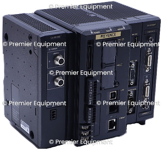 * KEYENCE CV-X202AP CAMERA CONTROLLER CA-DC30E ILLUMINATION CONTROLLER