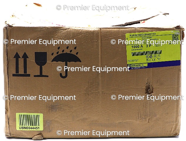 * SQUARE D RJ 1000 RJA36100CU64AE1YV 1000A 3P CIRCUIT BREAKER W/ S164A TRIP UNIT