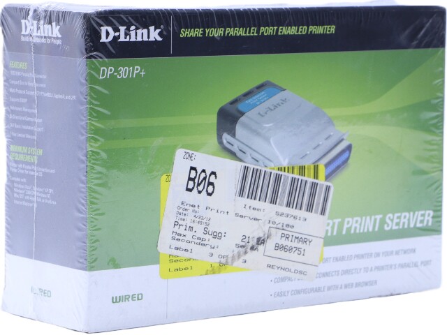 D-LINK DP-301P+ FAST ETHERNET PARALLEL PORT PRINT SERVER