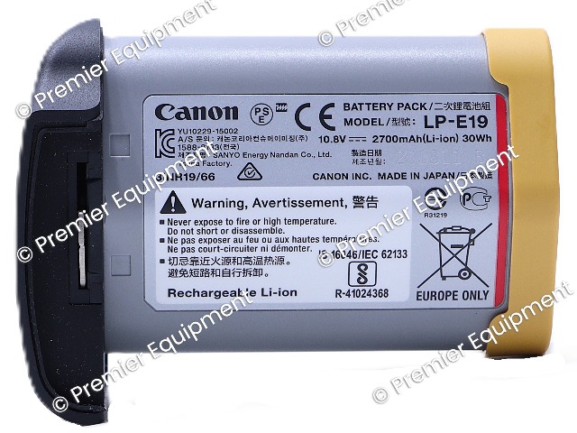 * CANON LP-E19 Rechargeable Li-ion BATTERY PACK for Canon EOS 1D X Mark II and III
