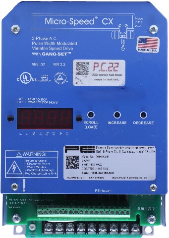 POWER ELECTRONICS M546CXR 9A 5HP 460VAC VARIABLE FREQUENCY DRIVE