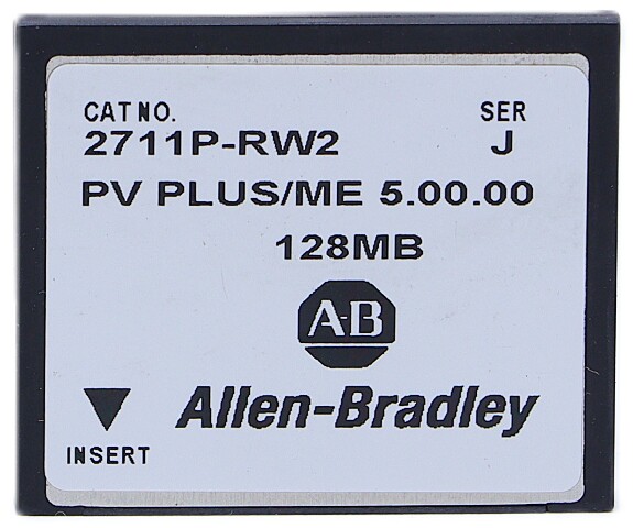 ALLEN BRADLEY 2711P-RW2 /J PV PLUS / ME 5.00.00 128 MB COMPACTFLASH CARD