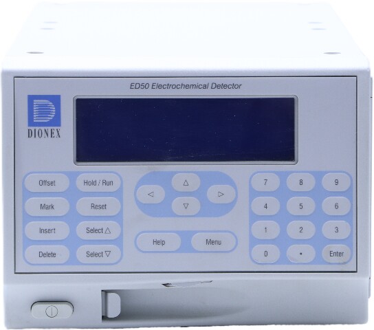 DIONEX MODEL ED50A 100-240V 50/60Hz 1.5A ELECTROCHEMICAL DETECTOR