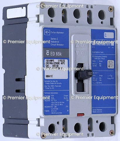 * CUTLER HAMMER ID 65k ED3150  150A 240V 3 POLE CIRCUIT BREAKER *TESTED*