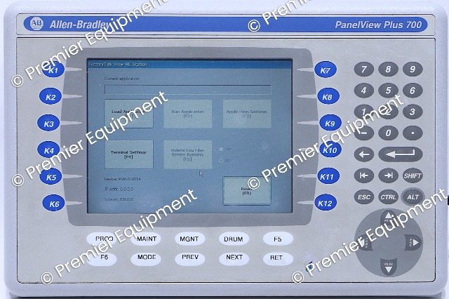 ALLEN BRADLEY 2711P-B7C4D1 KEYPAD & TOUCH PANELVIEW PLUS 700 FACTORY RESET