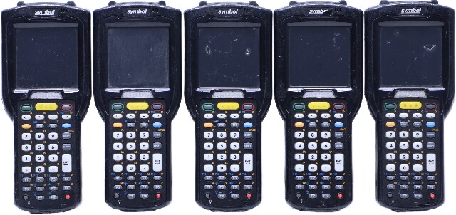 LOT OF 5 SYMBOL MC32N0-GL3HCLE0A PORTABLE COMPUTER BARCODE SCANNERS