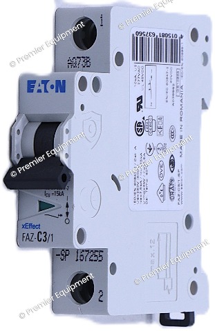 * SURPLUS EATON FAZ-C3/1-SP 3A MINIATURE SUPPLEMENTARY PROTECTOR
