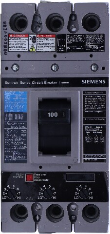 * SIEMENS SENTRON SERIES FD63F250 SERIES B 100A CIRCUIT BREAKER TESTED