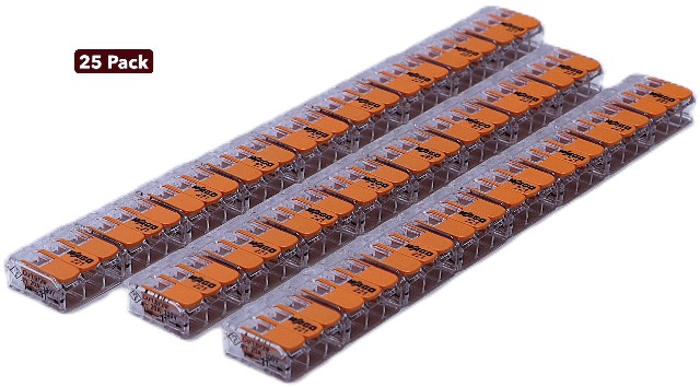 * WAGO 221-413 Lever Nut Wire Connectors 25 Pack FAST SHIP Genuine 3 Conductor