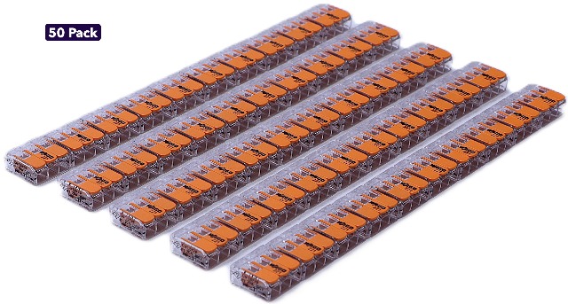 * WAGO 221-413 Lever Nut Wire Connectors 50 Pack FAST SHIP Genuine 3 Conductor