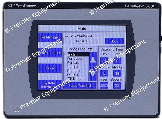 * ALLEN BRADLEY 2711C-T6T A OPERATOR INTERFACE PANELVIEW T600 5.7" TOUCHSCREEN