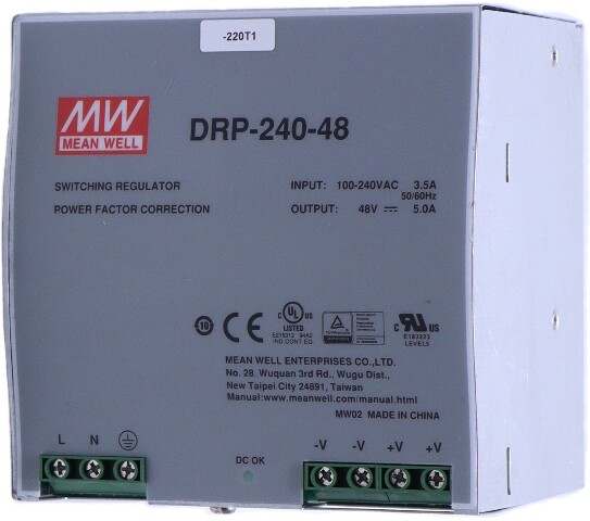 * MEAN WELL DRP-240-48 INDUSTRIAL POWER SUPPLY