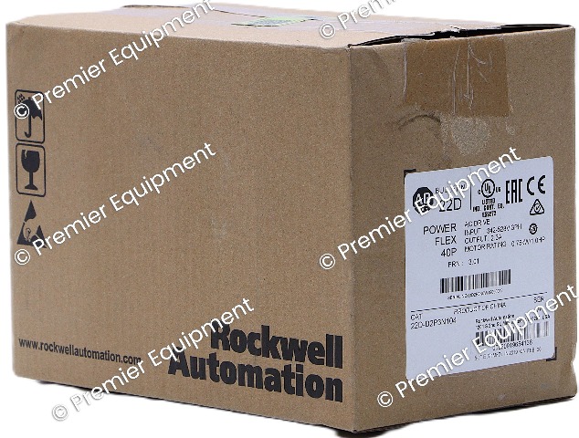 * SURPLUS ALLEN BRADLEY 22D-D2P3N104 /A POWERFLEX 40P 0.75kW/1.0 HP AC DRIVE