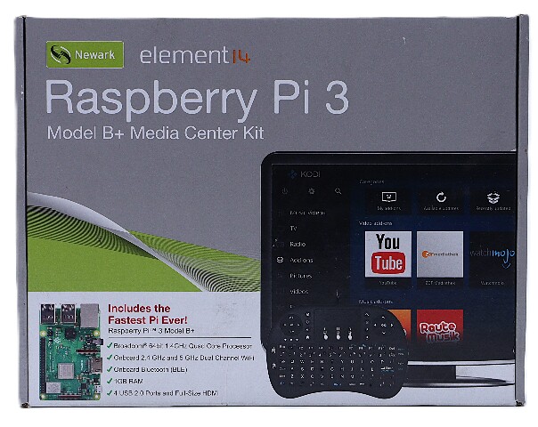 NEW NEWARK ELEMENT  RASPBERRY Pi 3 B+ MEDIA CENTER KIT  