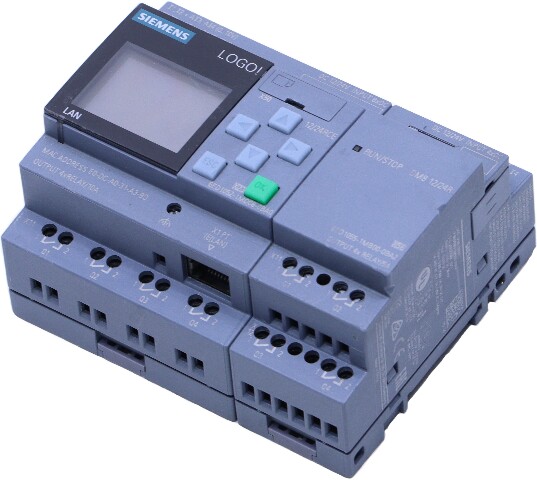 * SIEMENS LOGO! 6ED1052-1MD08-0BA0 LOGIC MODULE WITH 6ED1055-1MB00-0BA2 EXPANSION MODULE