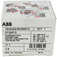 * ABB OT32ET3 DISCONNECT SWITCH 40A 3 POLE 690VAC