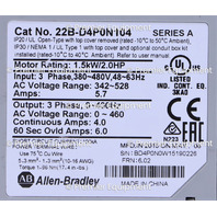 * ALLEN BRADLEY 22B-D4P0N104 POWERFLEX 40 2.0 HP AC DRIVE 