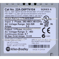 * ALLEN BRADLEY 22A-D8P7N104 /A 5 HP AC DRIVE 