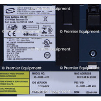 * CISCO IE 3000 IE-3000-4TC V01 INDUSTRIAL ETHERNET SWITCH