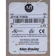 * ALLEN BRADLEY 2711E-T10C6 SER C REV A OPERATOR INTERFACE 1000e