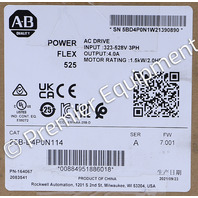 * SURPLUS ALLEN BRADLEY 25B-D4P0N114 POWERFLEX 525 1.5kW 2HP AC DRIVE