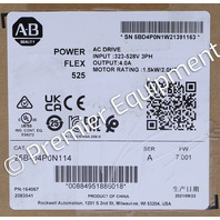 * SURPLUS ALLEN BRADLEY 25B-D4P0N114 POWERFLEX 525 1.5kW 2HP AC DRIVE
