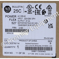 * SURPLUS ALLEN BRADLEY 25C-D037N114 POWERFLEX 527 25 HP AC DRIVE