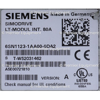 * SIEMENS 6SN1123-1AA00-0DA2 SIMODRIVE POWER MODULE w/ 6SN1118-0NH01-0AA1 INTERPHASE CARD *READ*