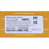 * NEW ZONAR 2010 2010A 20001 ELECTRONIC INSPECTION DEVISE