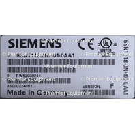* SIEMENS 6SN1118-0NH01-0AA1 SIMODRIVE INTERFACE CARD w/ 6SN1123-1AB00-0BA1 POWER MODULE
