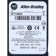ALLEN BRADLEY 2711-K6C8 SER C FRN 4.46 PANELVIEW 600 OPERATOR INTERFACE