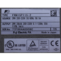 FRENIC 5000P11 FRN15P11S-2 VARIABLE FREQUENCY DRIVE