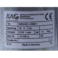 KAHLING M63×25/1+IGM2/1 MOTOR 5750 RPM